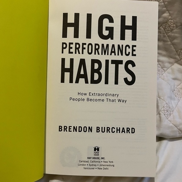 Self Help Other - ***Donated***High Performance habits by Brendon Bucchard